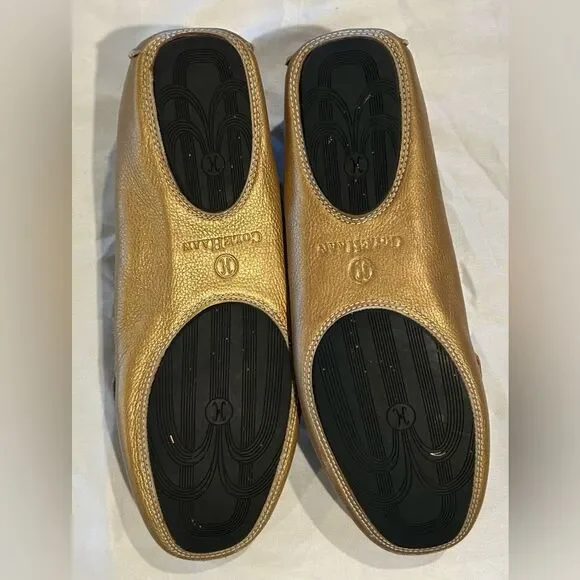 Cole Haan vintage gold loafers with metal buckle - Picture 5 of 7